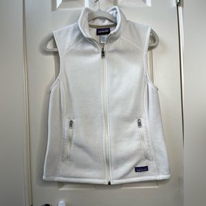 PATAGONIA Synchilla FULL-ZIP Fleece IVORY CREAM Vest Womens Size MEDIUM